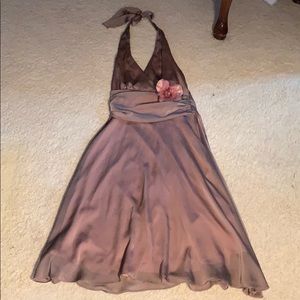 Dusty Rose Halter dress.